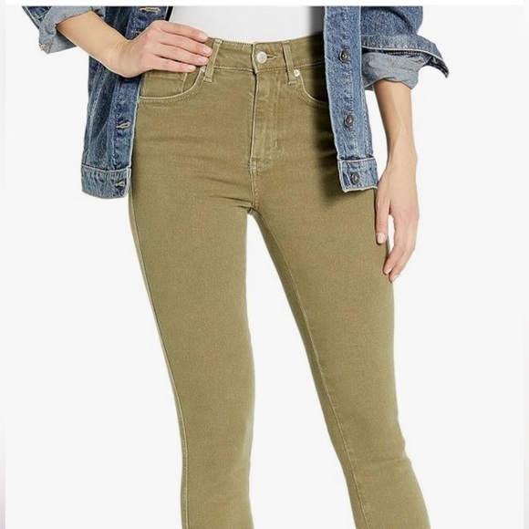 Free People Womens Slim Ankle Skinny Raw Hem Jeans Green 31 - Picture 9 of 13